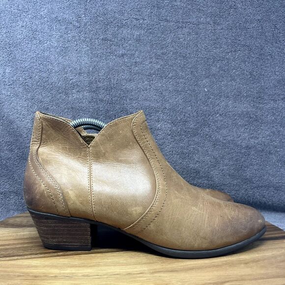 Ariat Astor Women’s 9.5 B Brown Tan Leather Ankle Zip Boot 10016571 Western - Picture 1 of 9
